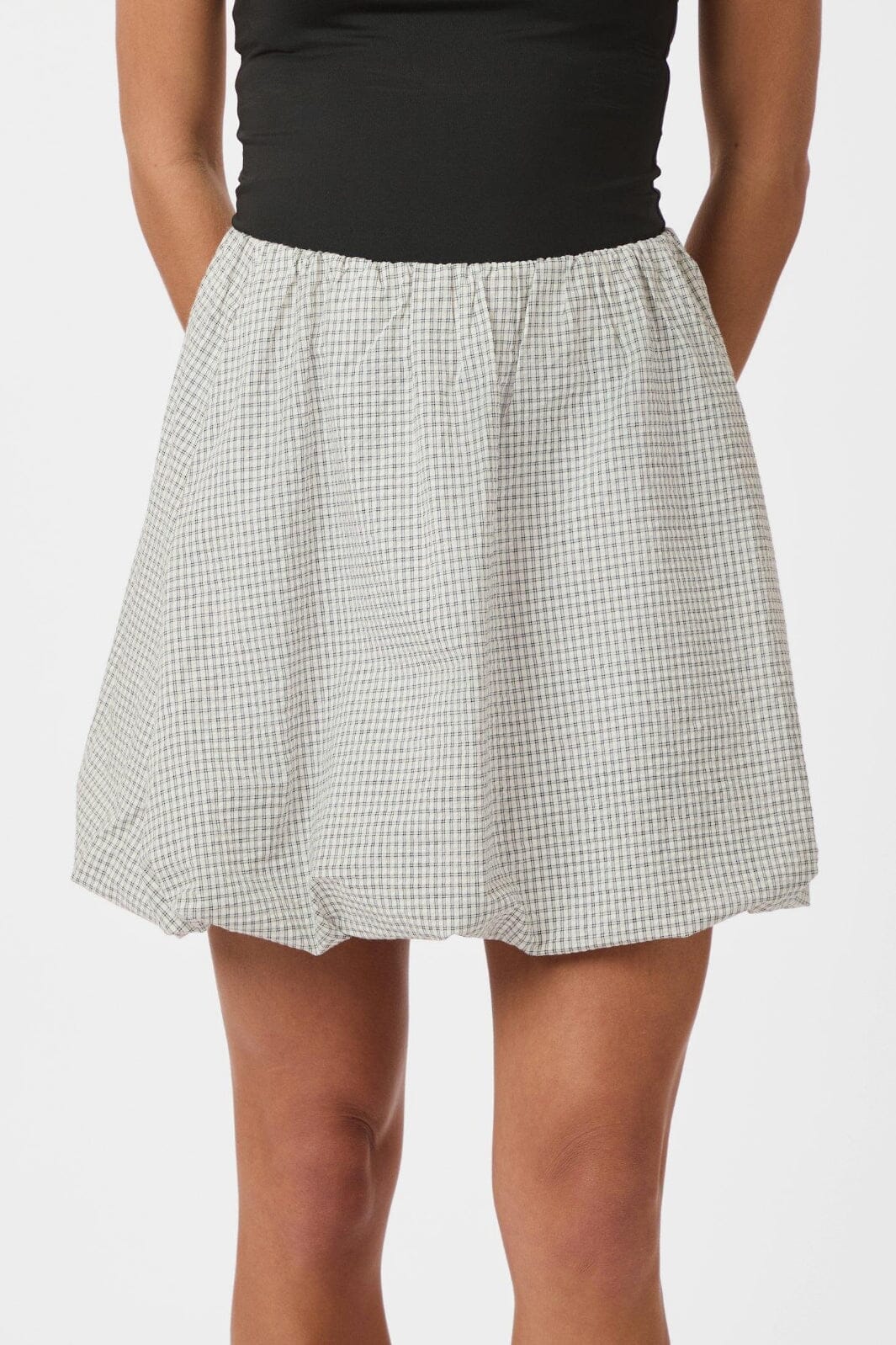 Neo Noir - Stela Small Check Skirt 165421 - 122 - Creme