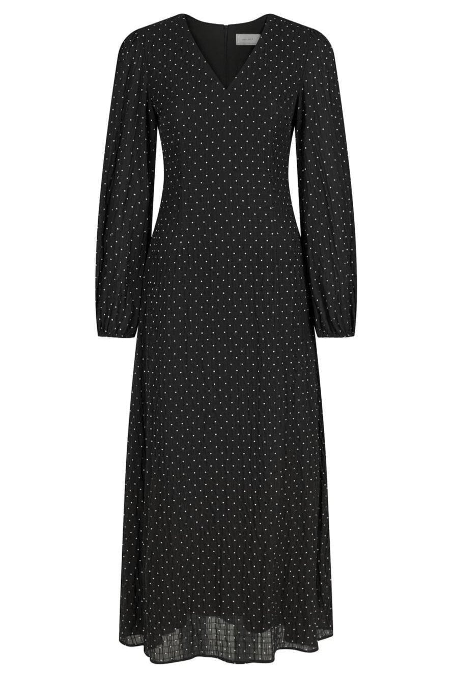 Neo Noir - Toya Dot Crepe Dress - Black