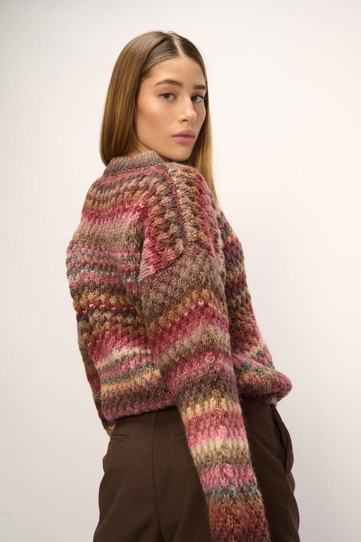 Forudbestilling - Noella - Gio Knit Sweater - 1047 Rust Mix Strikbluser 