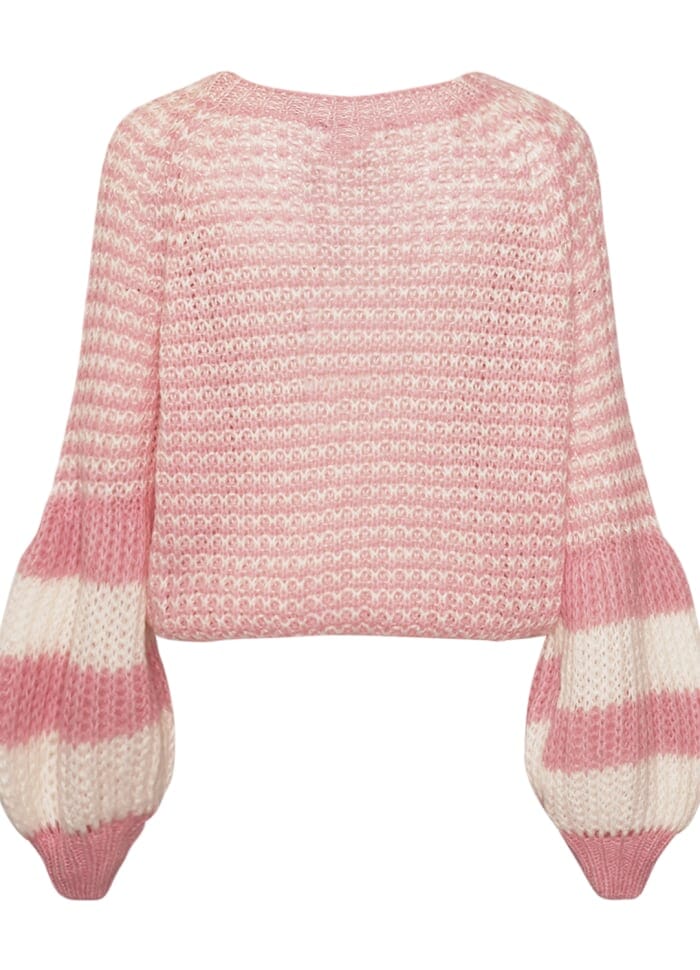 Forudbestilling - Noella - Kimba Knit - 1284 Rose Ivory Mix Strikbluser 