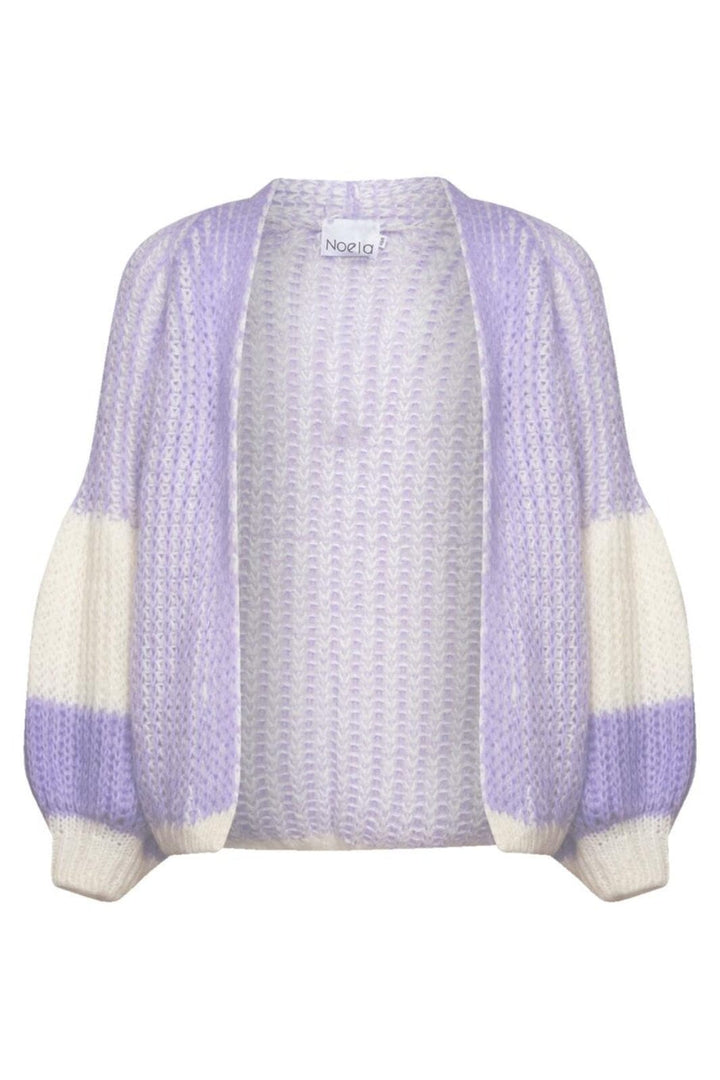 Forudbestilling - Noella - Liana Knit Cardigan - 1121 Lavender/White Cardigans 