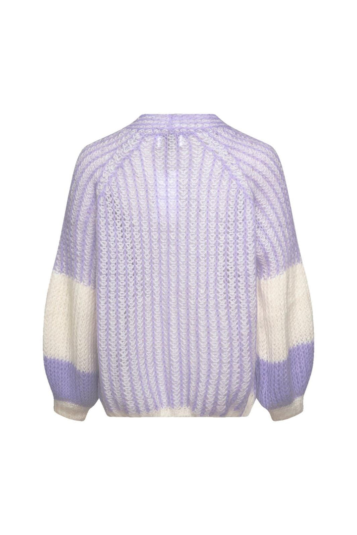 Noella - Liana Knit Cardigan - 1121 Lavender/White