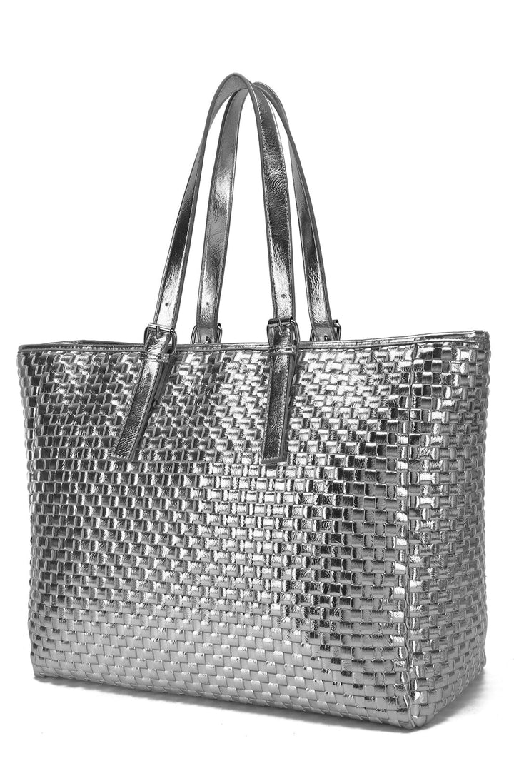 Núnoo - Maxi Shopper Braided Recycled Cool 70239111 - Silver