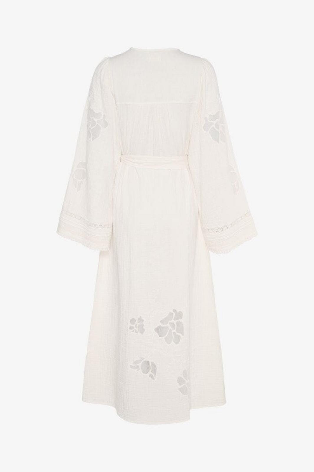 Forudbestilling - Sissel Edelbo - Winfrey Organic Cotton Wrap Dress SE 1247 - Off White Kjoler 