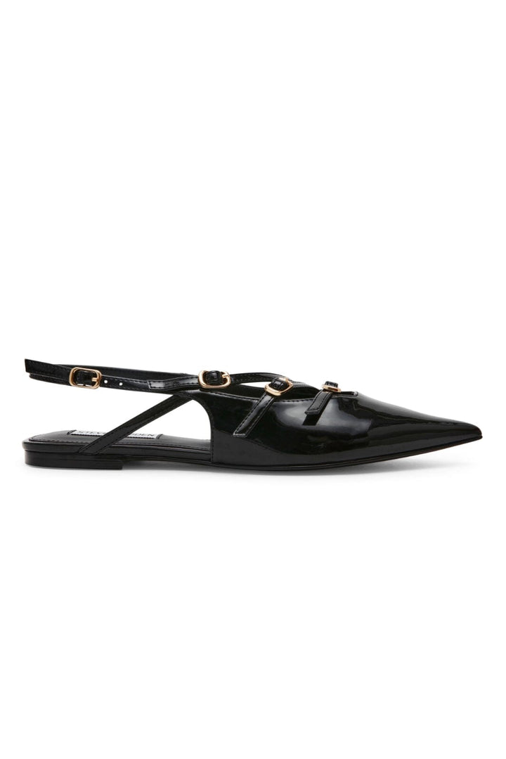 Forudbestilling - Steve Madden - Cianna Sandal SM11003709 - 018 Black Patent Ballerinaer 