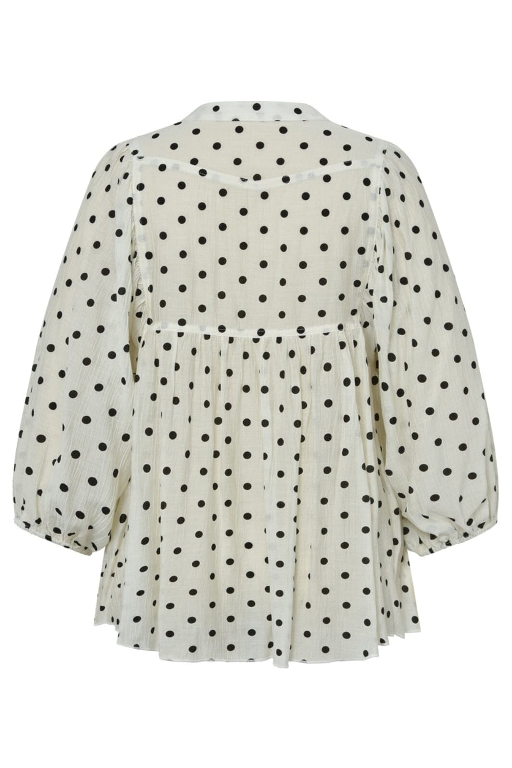 Gossia - Reesego Dot Blouse - Off-white Black Dots Bluser 