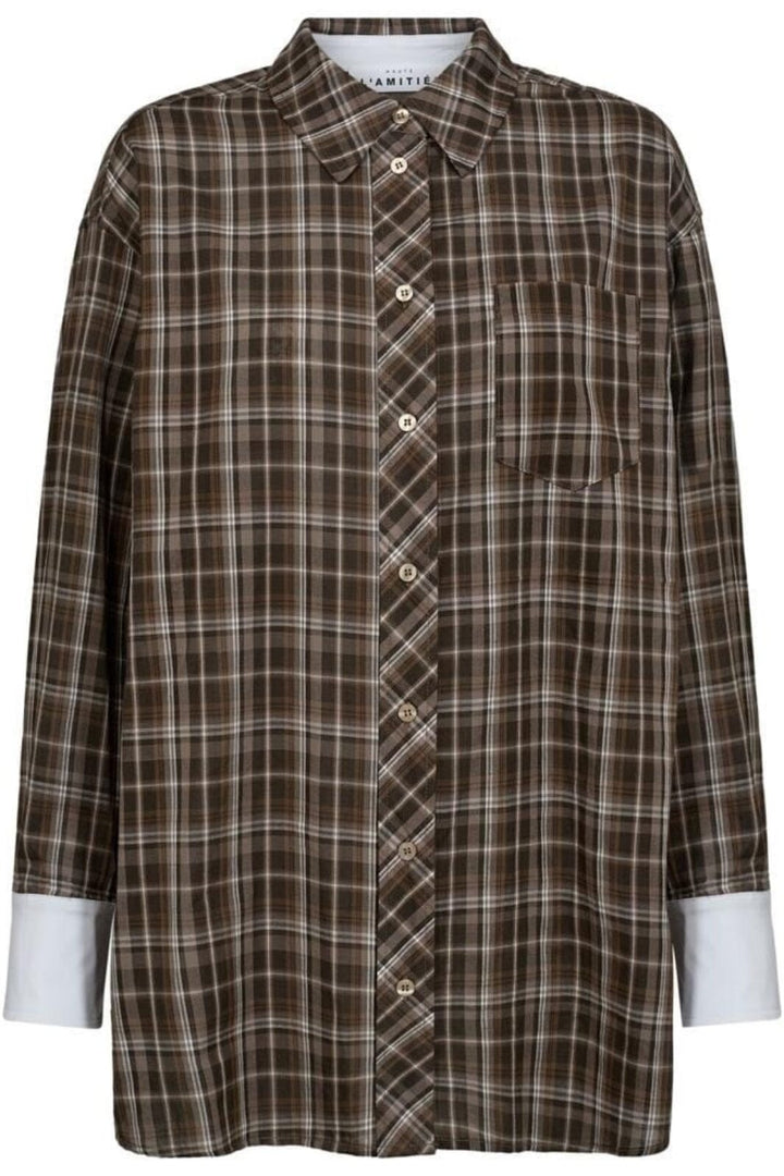 Haute L'Amitié - Loose Check Shirt HL10037 - Mocca