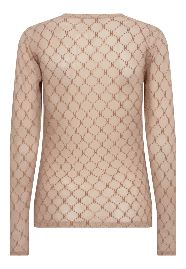 Hype The Detail - Mesh Blouse - 81 Sand Bluser 