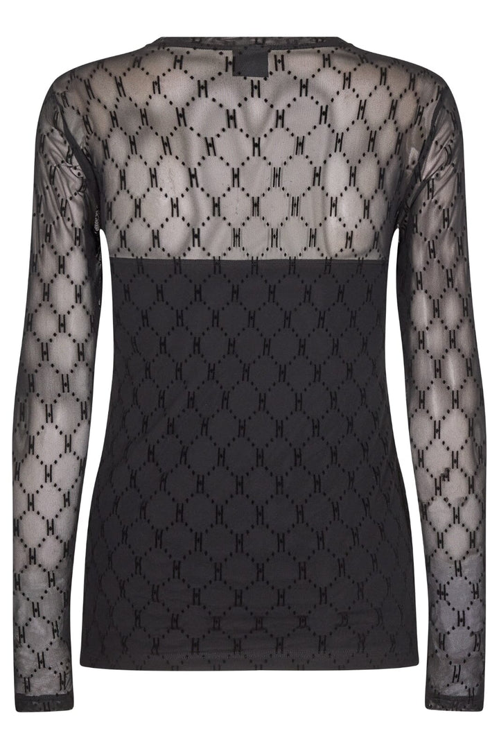 Hype The Detail - Mesh Blouse - 9 Sort Bluser 