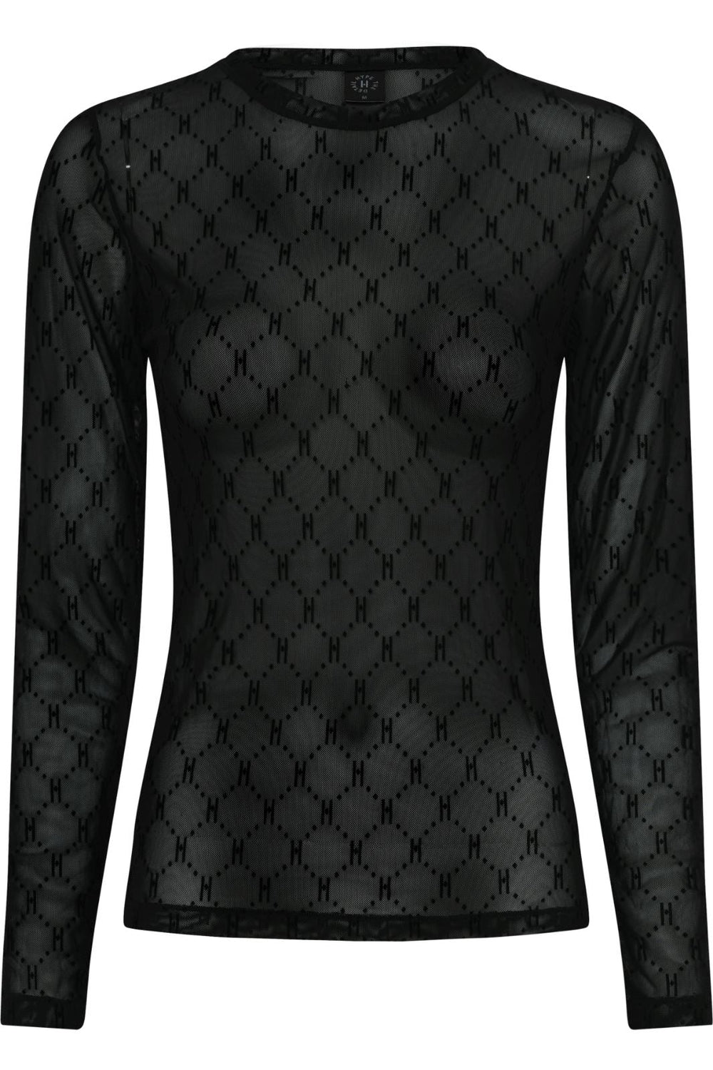 Hype The Detail - Mesh Blouse - Sort Bluser 