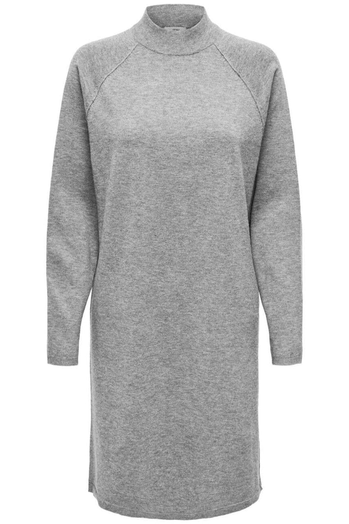 JDY - JDYamore Life L/S Hn Dress Knt - 4643893 Light Grey Melange Kjoler 