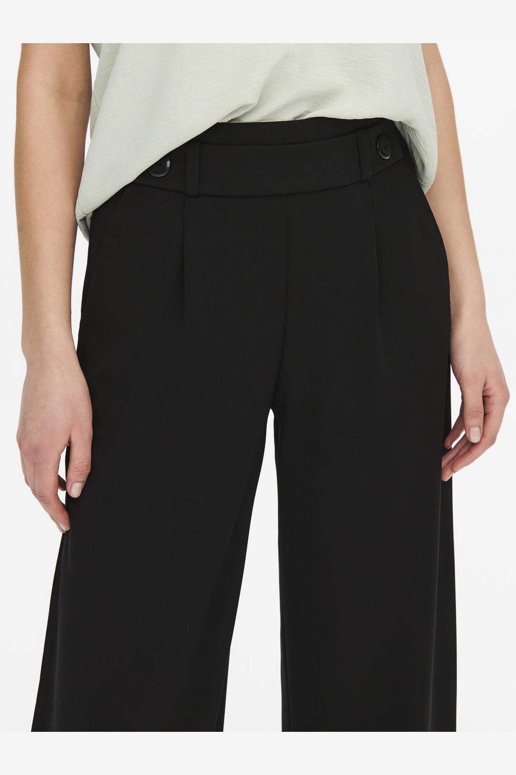 Jdy - Jdygeggo New Long Pant - 3449706 Black Black Buttons