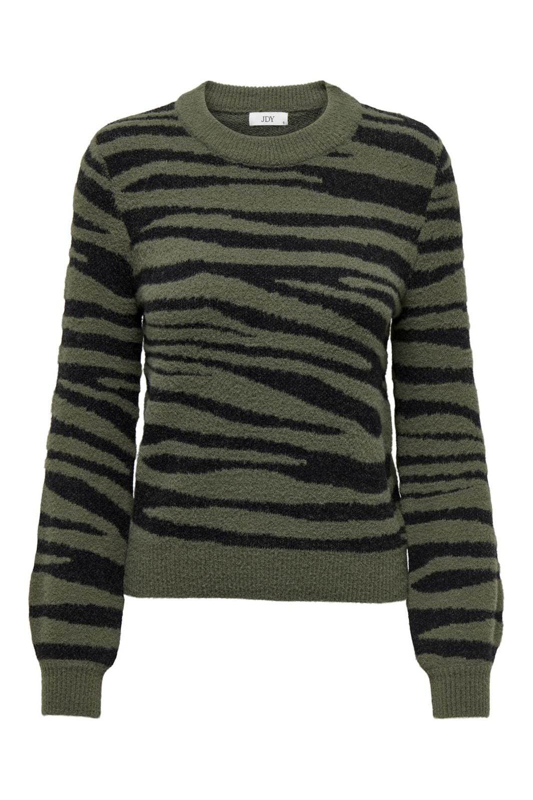 Jdy - Jdylorraine Animal L/S Pullover Knt - 4285265 Kalamata Black Zebra Stripes