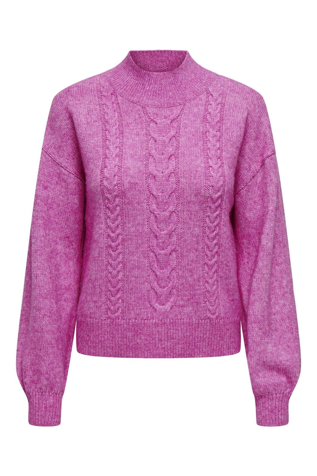 Jdy - Jdysusanna L/S Hn Cable Pullover Knt - 4553565 Rose Violet Melange