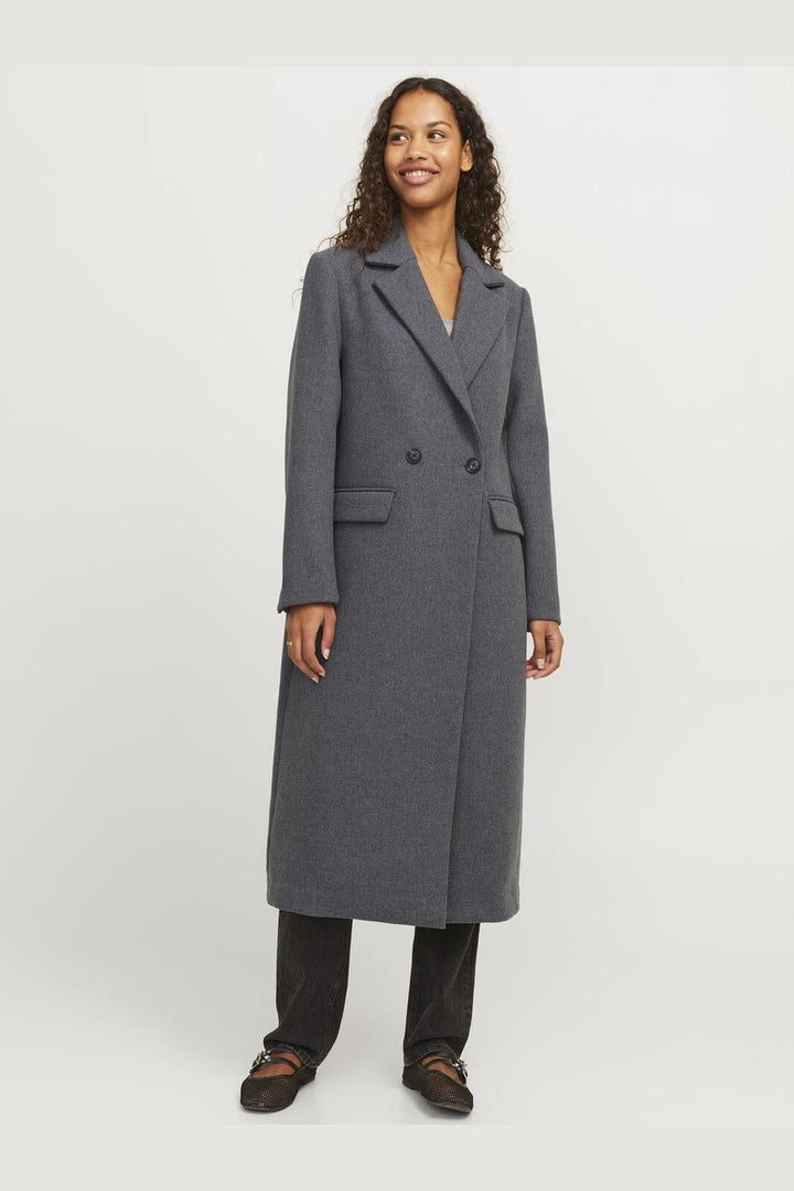 Jjxx - Jxelisa Long Wool Blend Coat 12258930 - 4521685 - Medium Grey Melange