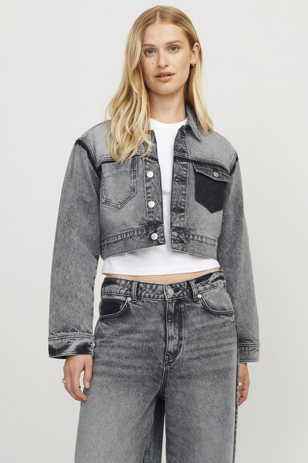 Jjxx - Jxfiona Regular Denim Jacket - 4708682 Medium Grey Denim