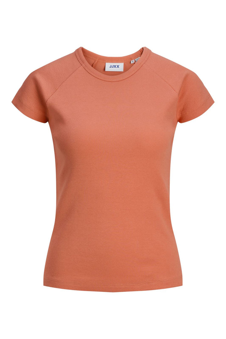 Jjxx - Jxfriend Str Ss Rib Tee - 4660013 Peach Echo