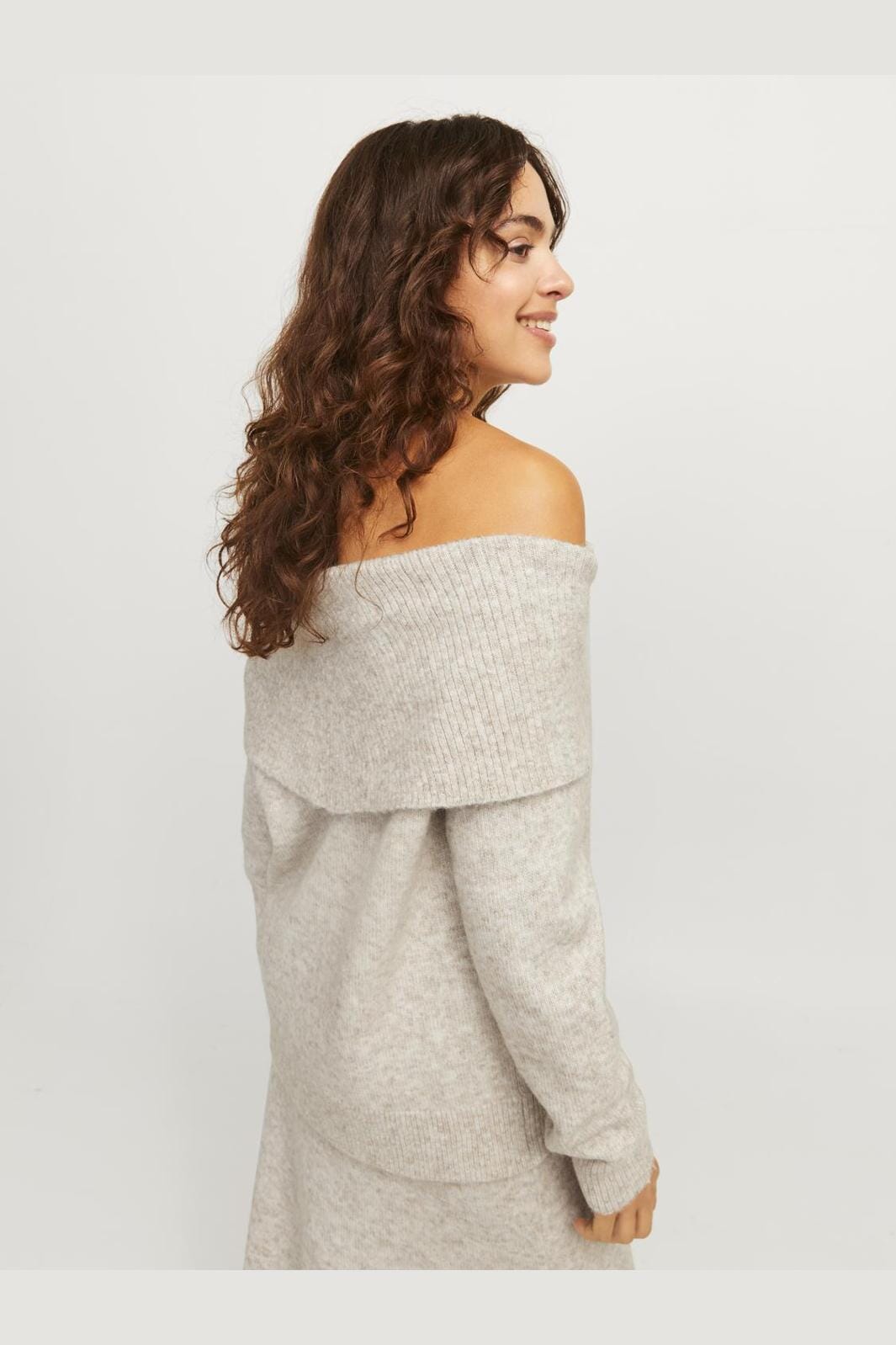 Jjxx - Jxminka Off Shoulder Knit 12264129 - 4635624 - Fog