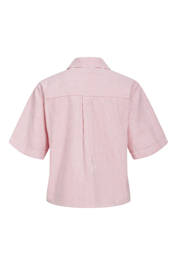 Jjxx - Jxsiva Oxford Ss Shirt - 4466989 Fiery Red Stripes