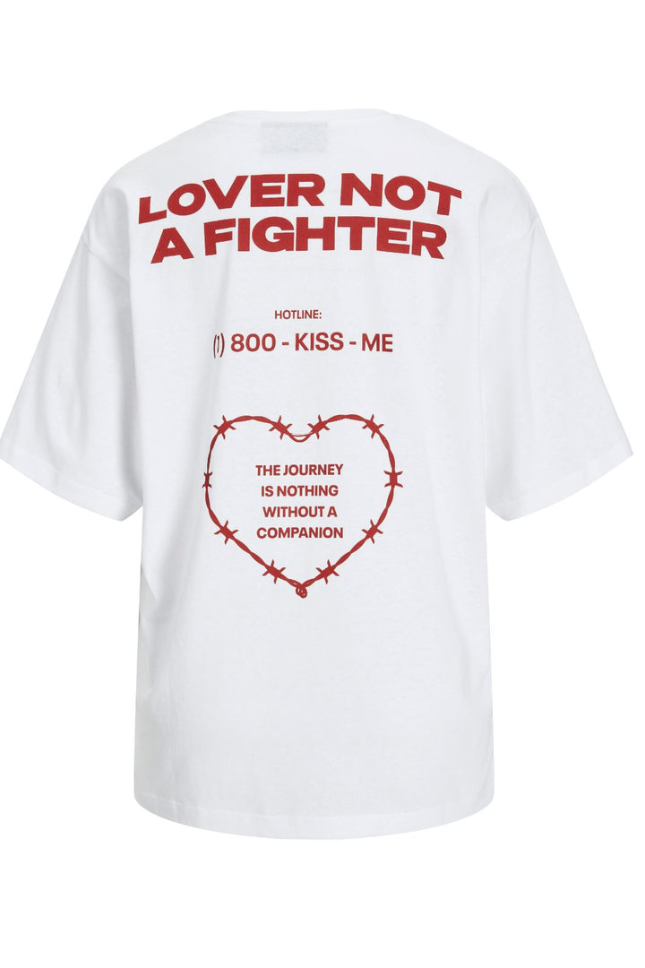 Jjxx - Jxvalentine Loose Ss Tee - 4731617 Bright White T-shirts 