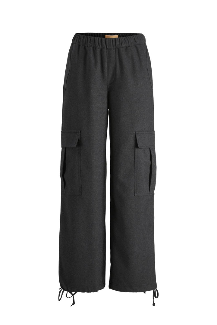 Jjxx - Jxyoko Melange Cosy Cargo Pant - 4537052 Dark Grey Melange