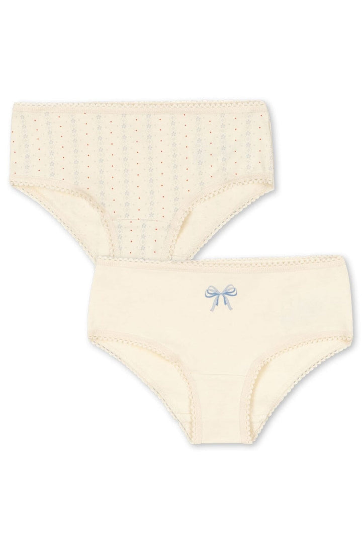 Konges Sløjd - Basic 2 Pack Girl Underpants Gots Ks102257 - Fete De Fleur/seedpearl