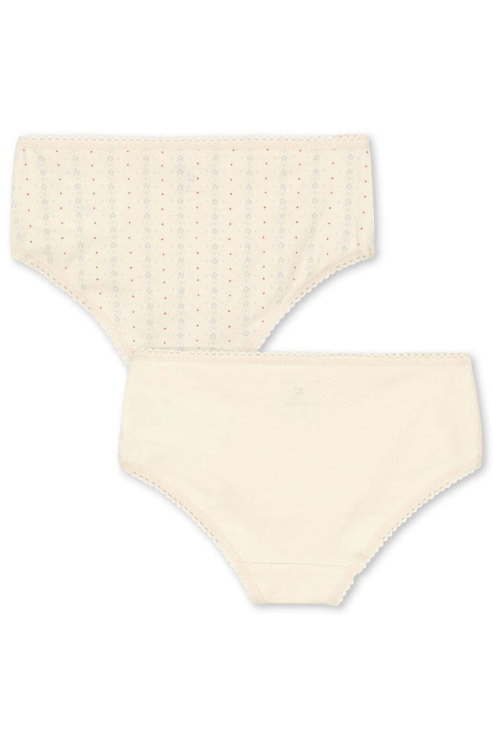 Konges Sløjd - Basic 2 Pack Girl Underpants Gots Ks102257 - Fete De Fleur/seedpearl