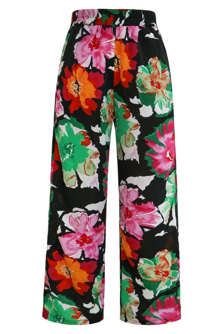 Liberte - Andrea-Pants - Black Big Flowers Bukser 