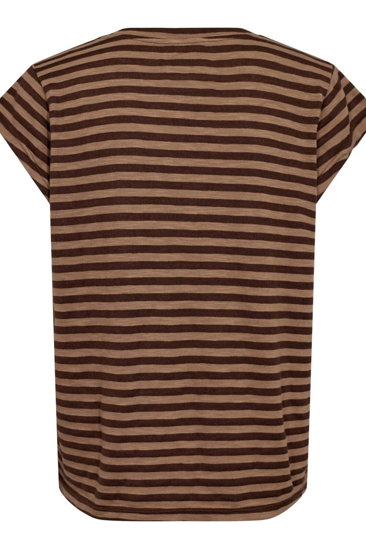 Liberte - Ulla-Stripe-Tshirt - Brown Light Brown Stripe T-shirts 