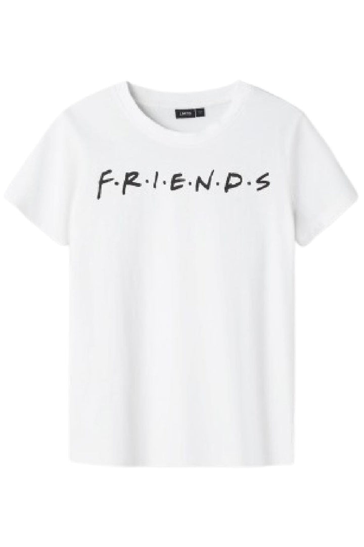 Lmtd - Nlfmerian Friends Ss Top Lad Wab - 4698108 Bright White T-shirts 