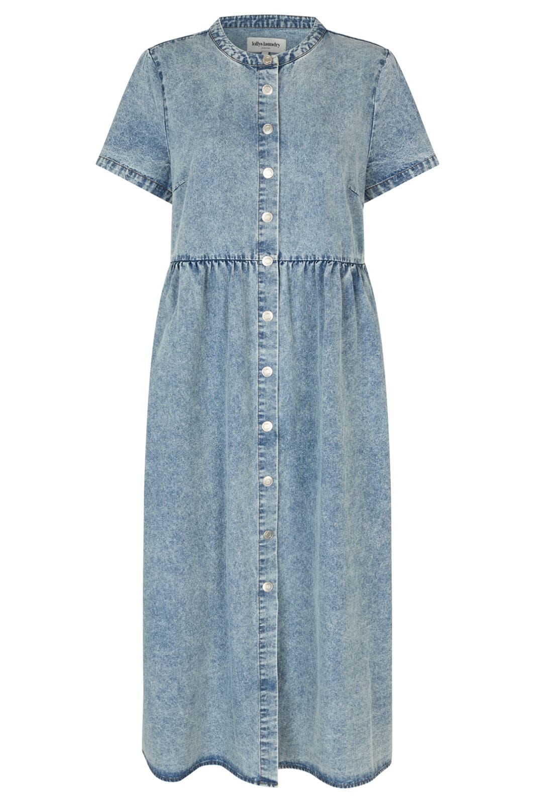 Lollys Laundry - Aliyall Maxi Dress Ls - 100 Washed Denim