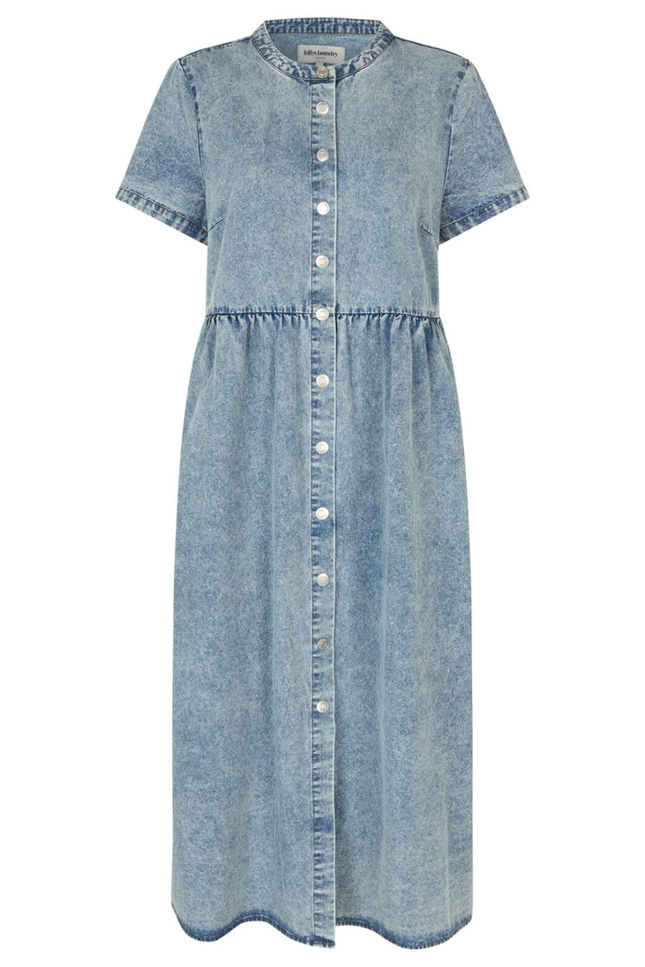 Lollys Laundry - Aliyall Maxi Dress Ls - 100 Washed Denim