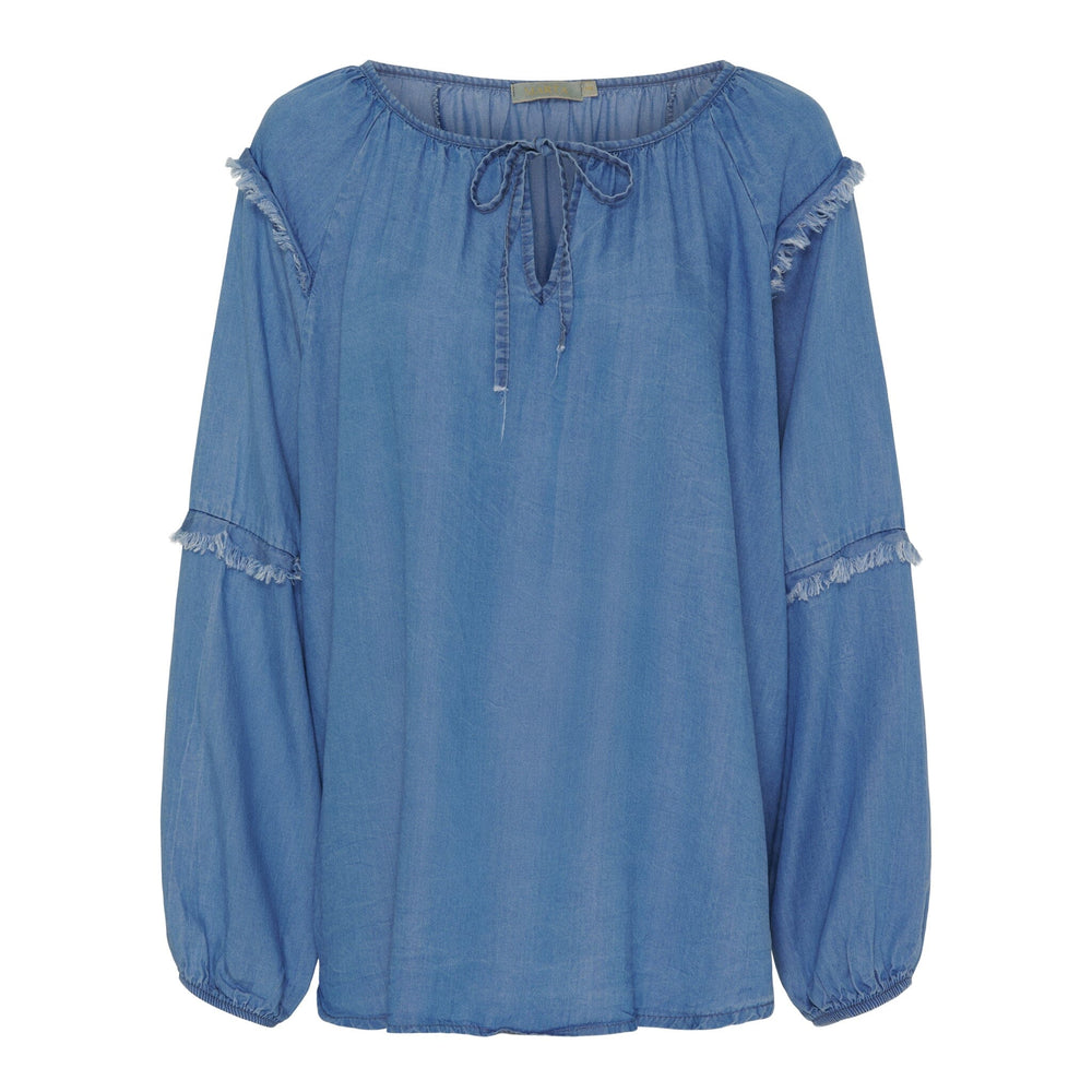 Marta Du Chateau - Mdcmarta Blouse - Medium Blue Bluser 