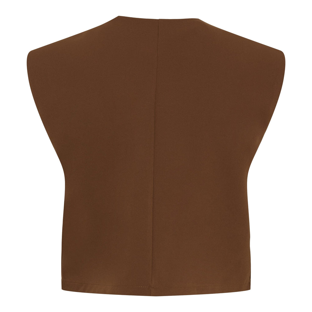 Marta Du Chateau - Mdcsmilla Vest - Dark Brown Veste 