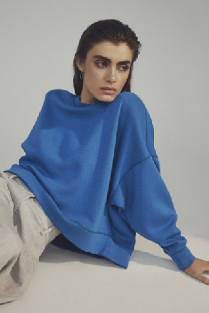 Moss Copenhagen - Mschdalvina Ima Q Sweatshirt - Vallarta Blue Sweatshirts 