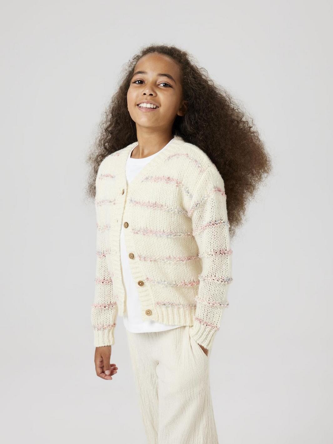 Name It - Nkfdalia Ls Cardigan - 4826756 Buttercream