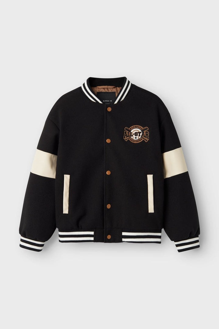 Name It - Nkmmikado Varsity Jacket - 4657815 Black