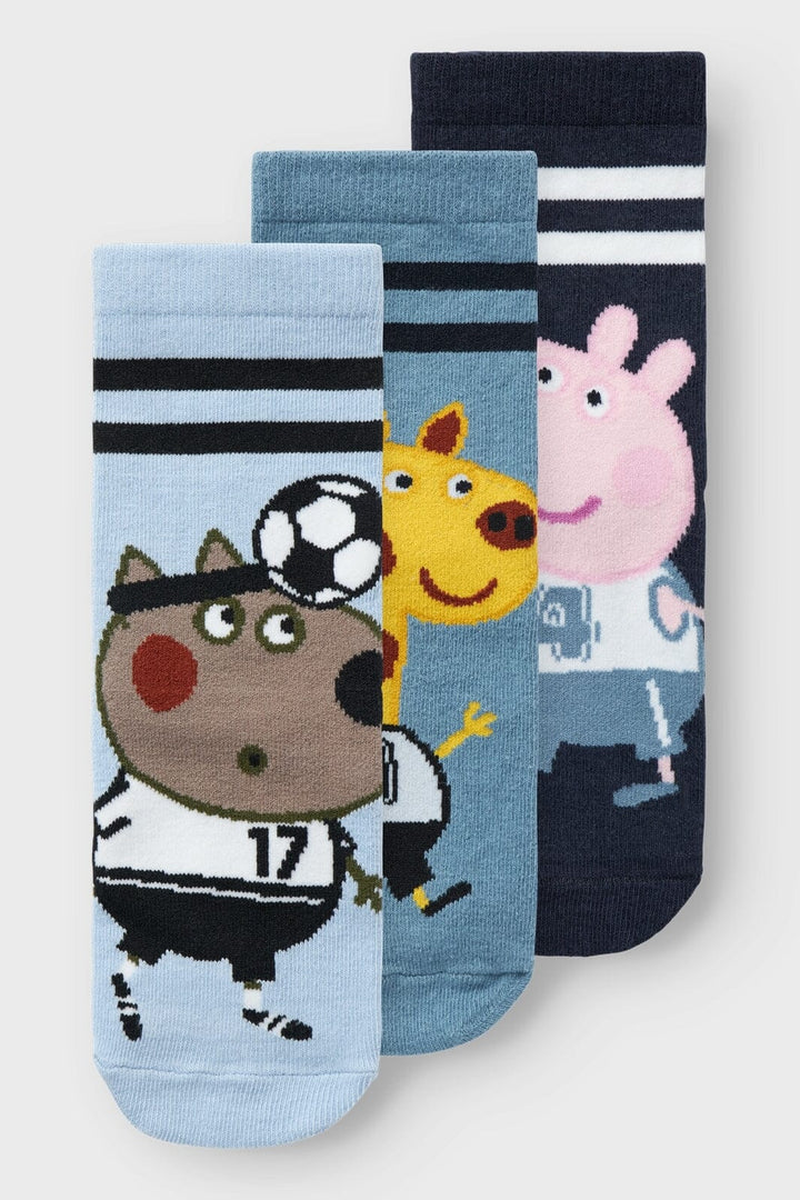 Name It - Nmmmarcelo Peppa Socks - 4627995 Dark Sapphire 3P 1Xdark Sapp+1Xchambray B+1Xprovinvial B