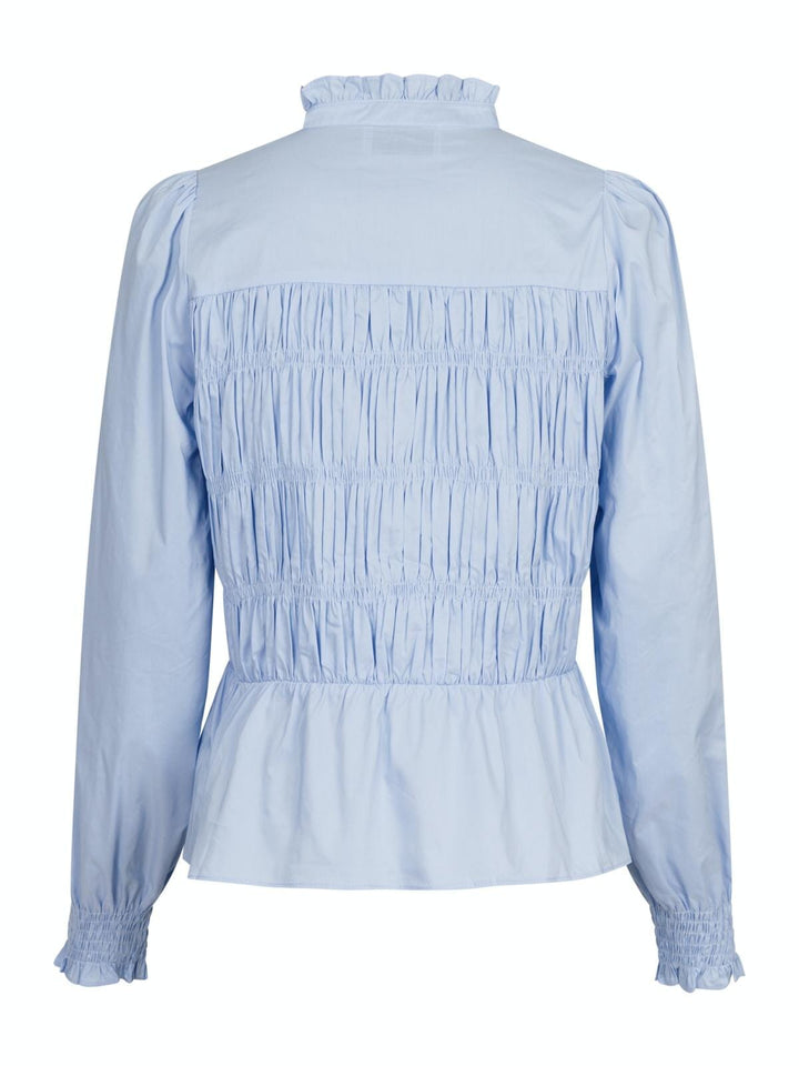 Neo Noir - Alaska Smock Blouse - Light Blue Bluser 