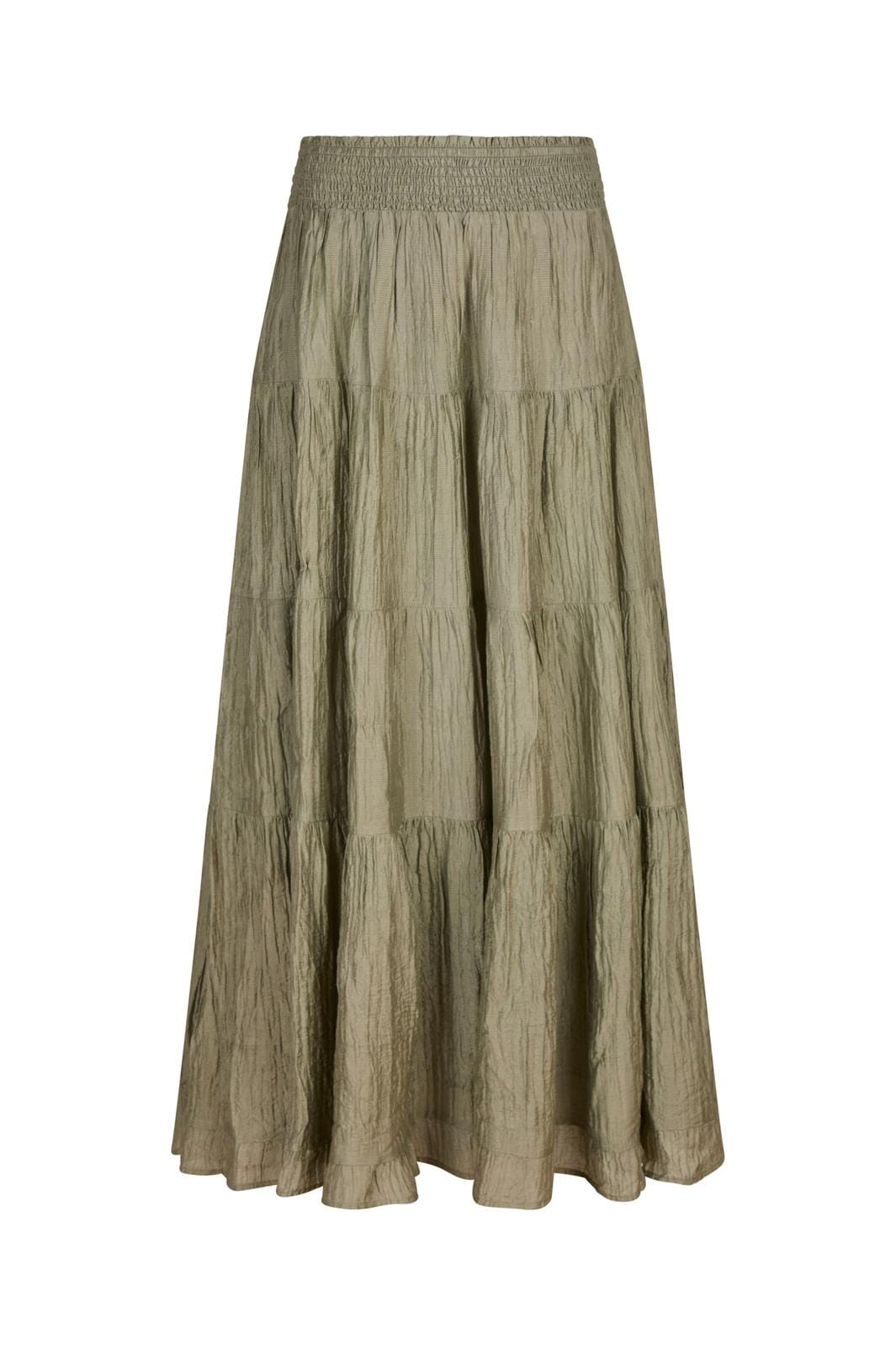 Neo Noir - Asta Crepe Skirt 164387 - Smoke Green