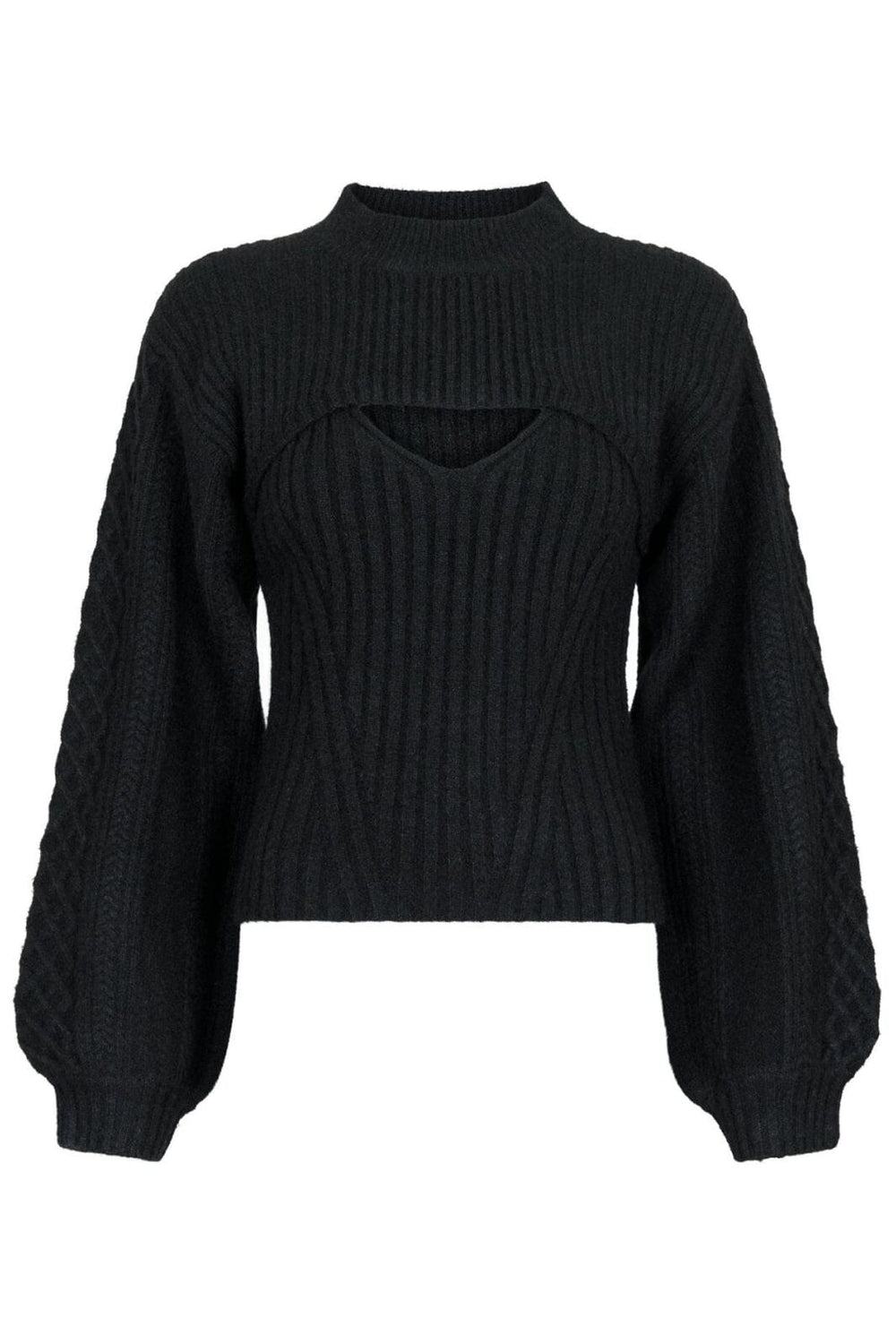 Neo Noir - Bonita Bolero Knit Blouse - Black Strikbluser 