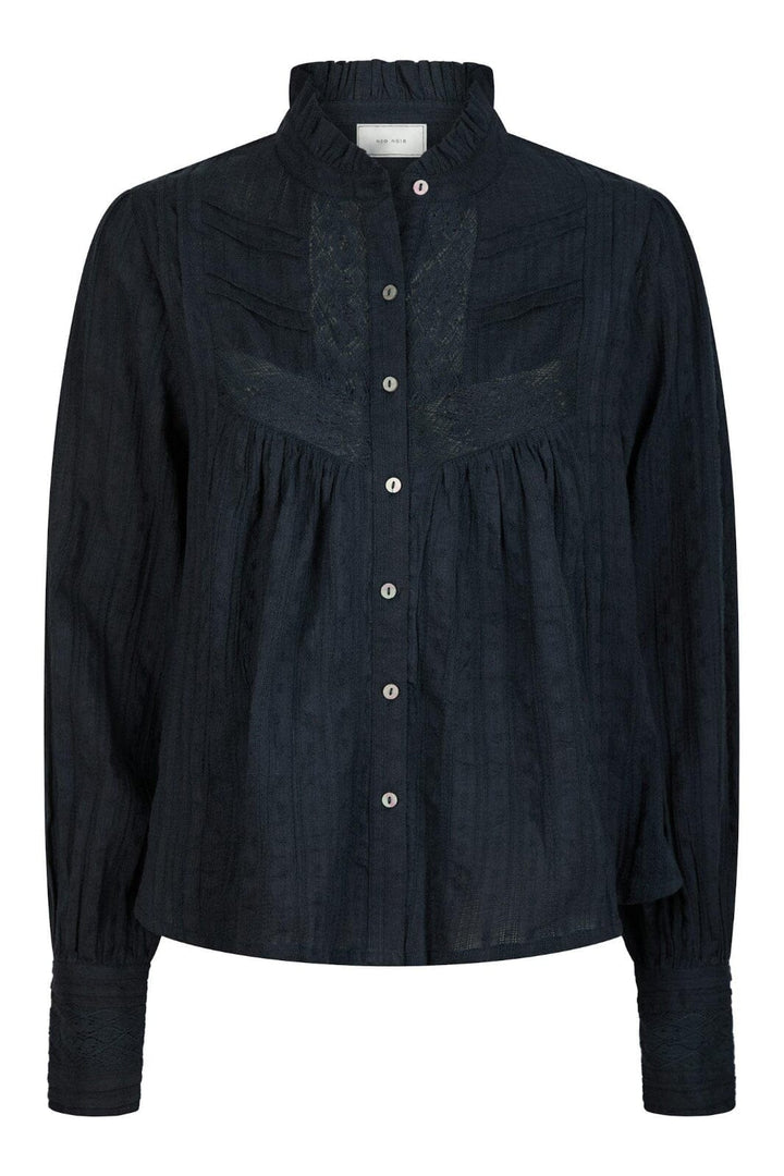 Neo Noir - Bria Dobby Blouse 164672 - 141 - Navy