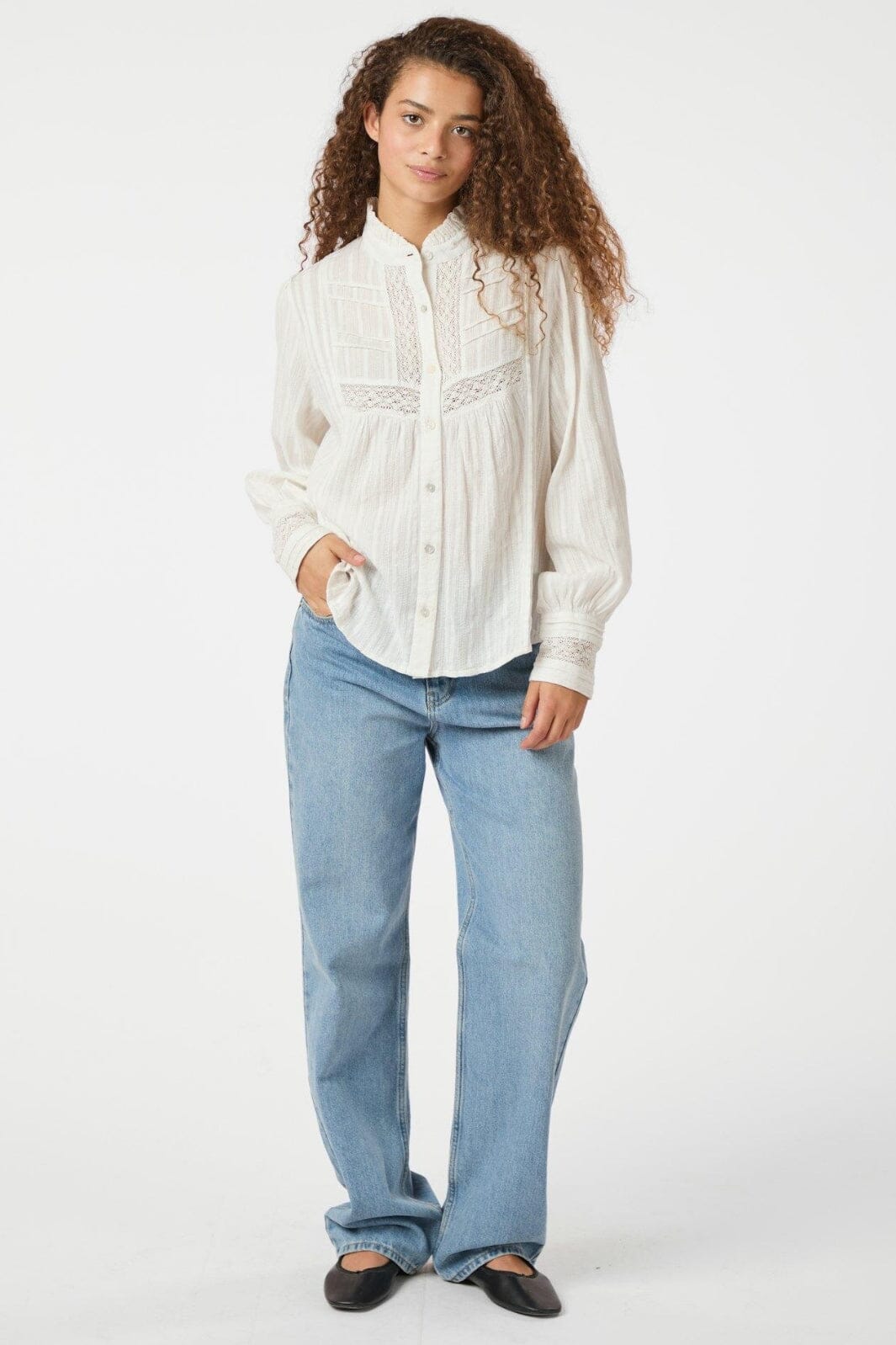 Neo Noir - Bria Dobby Blouse 164672 - Off White