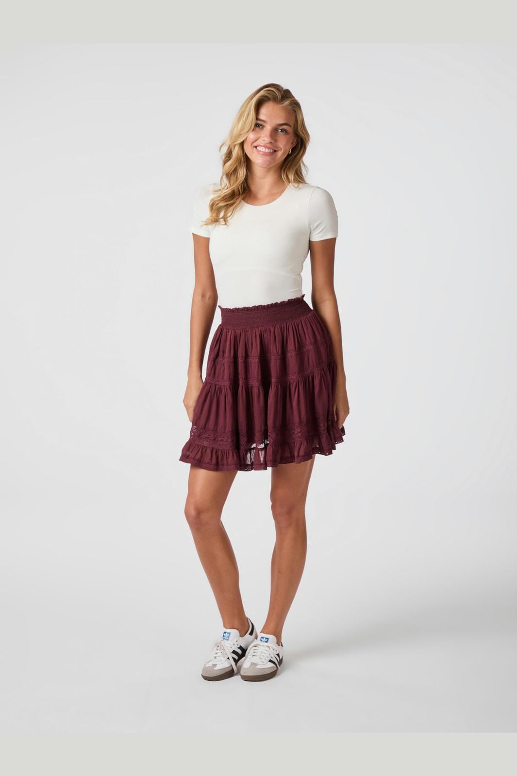 Neo Noir - Callia S Voile Skirt 164676 - 174 - Burgundy