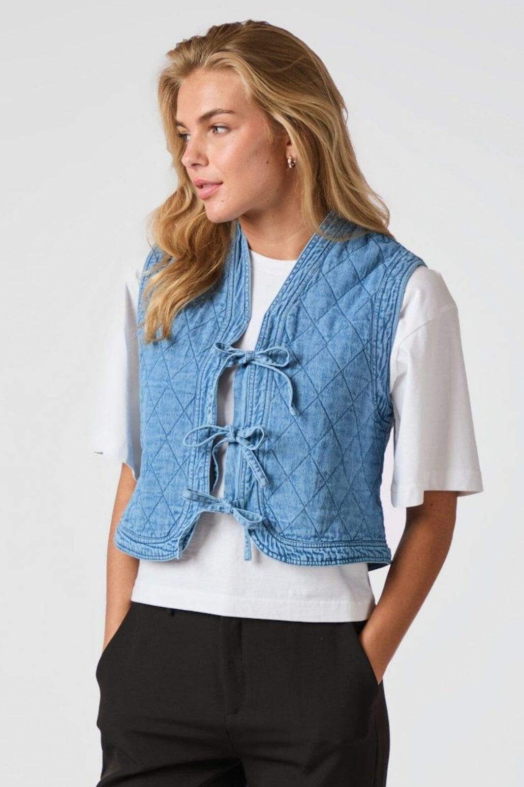 Neo Noir - Carine Denim Vest 162698 - 140 - Blue