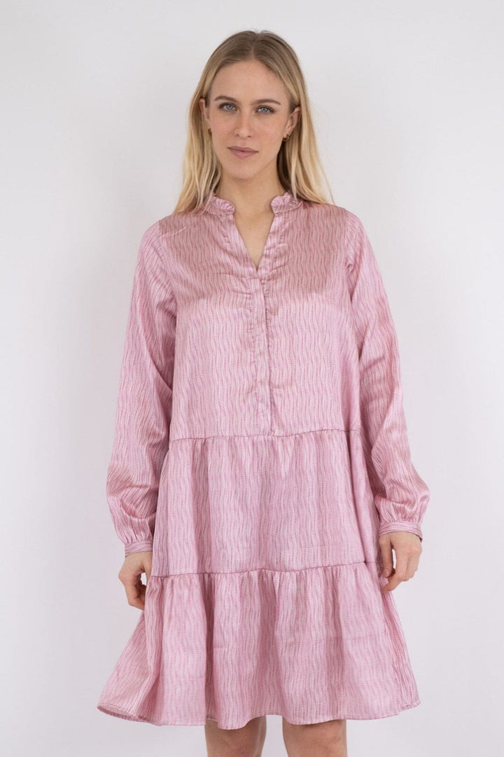 Neo Noir - Federica Electric Wave Dress - Pink Kjoler 