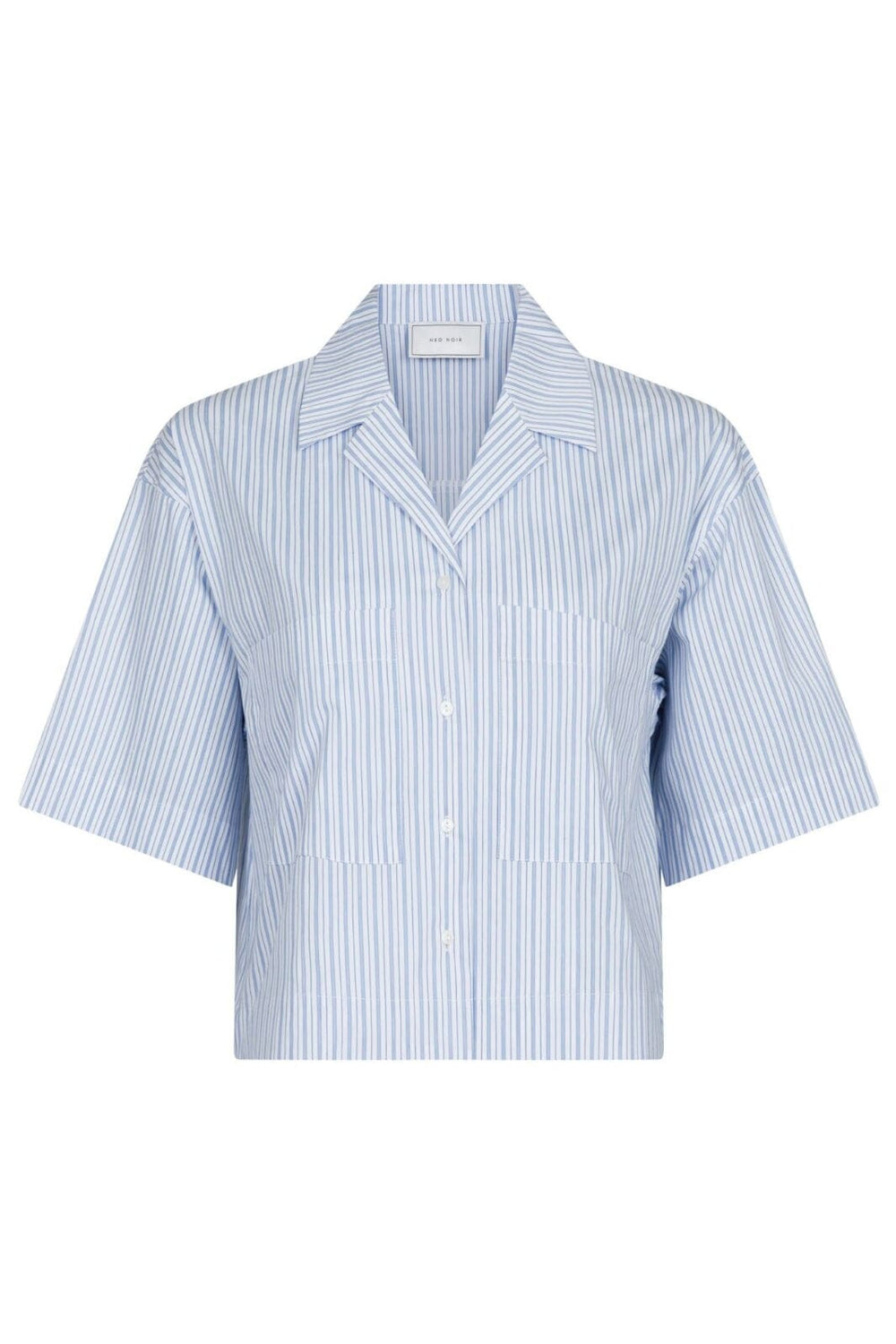 Neo Noir - Ginna Stripe Shirt - Light Blue Skjorter 