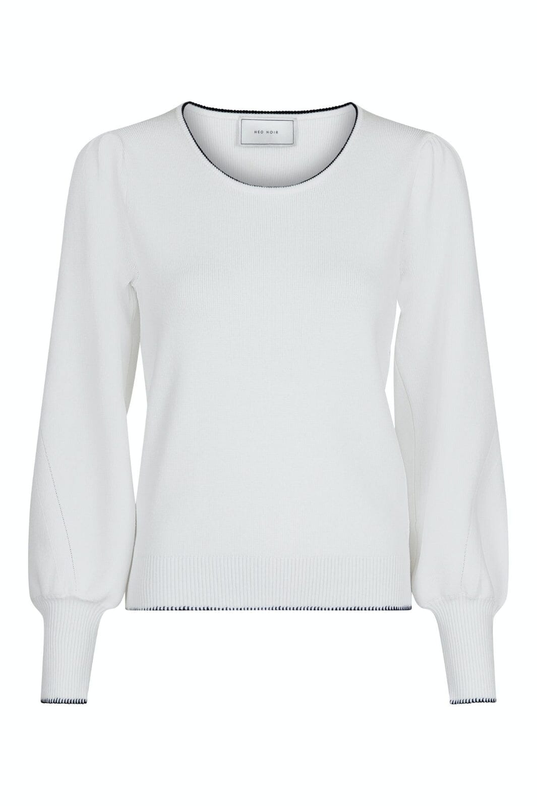 Neo Noir - Gracie Stitch Knit Blouse - Off White Strikbluser 