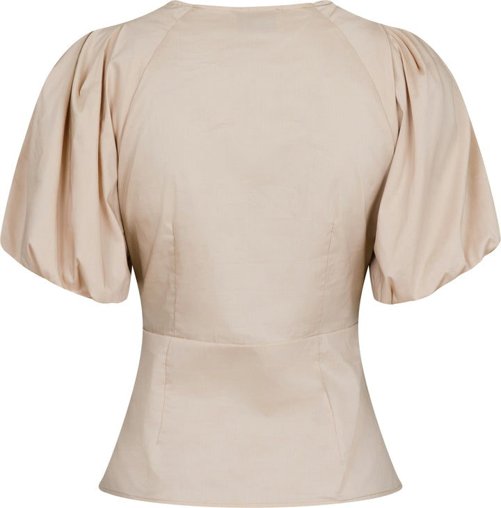 Neo Noir - Irina Poplin Blouse - Dark Sand