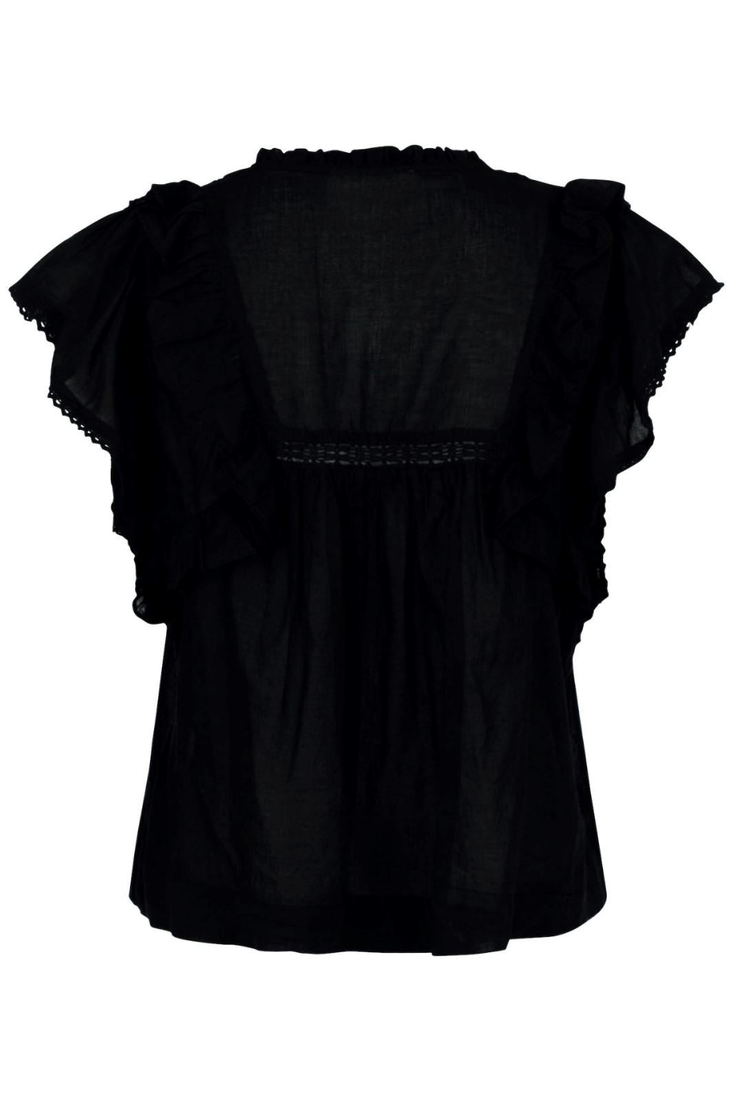 Neo Noir - Jayla S Voile Top - Black Bluser 